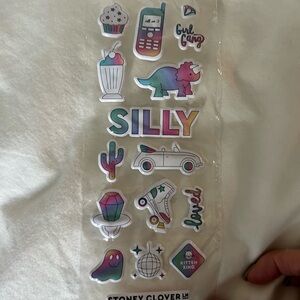 Vintage puffy Scl stickers